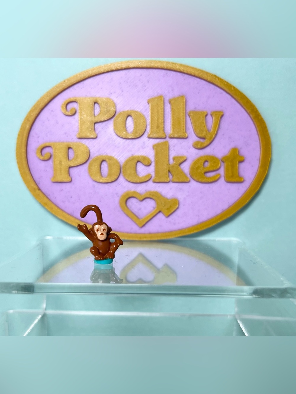 Vintage Polly Pocket 1995 Glitter Island, Coco the monkey